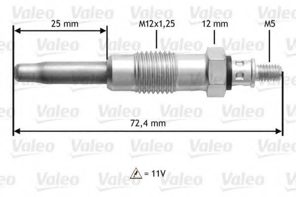 VALEO 345100 Свічка розжарювання