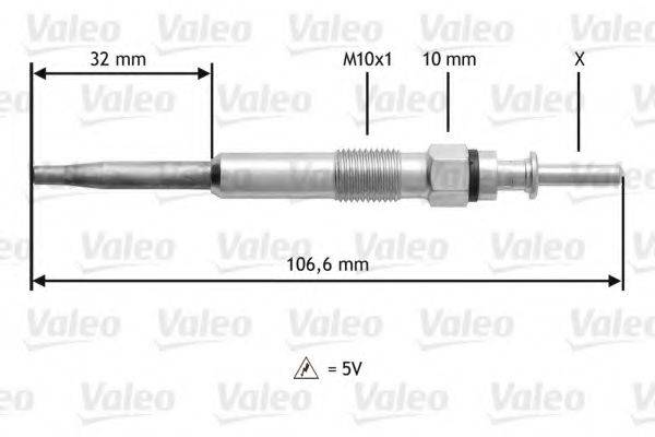 VALEO 345134 Свічка розжарювання