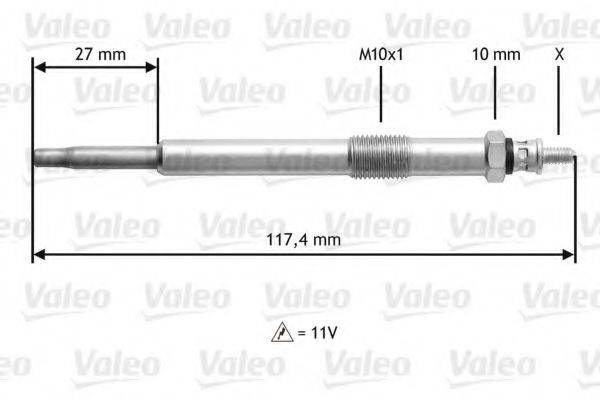 VALEO 345143 Свічка розжарювання