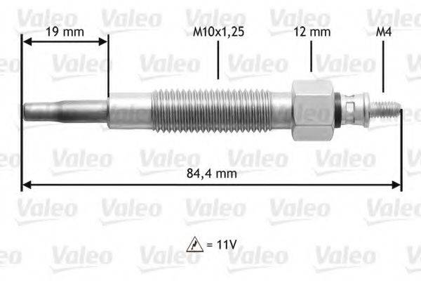 VALEO 345145 Свічка розжарювання