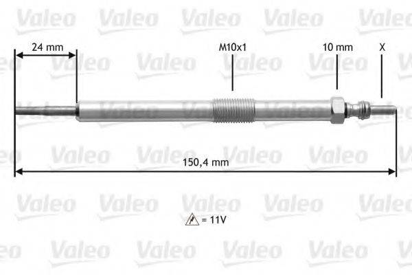 VALEO 345153 Свічка розжарювання