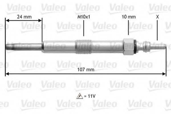 VALEO 345165 Свічка розжарювання