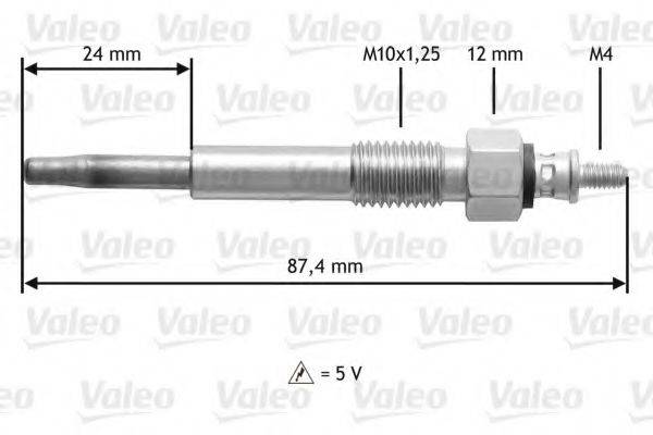 VALEO 345176 Свічка розжарювання