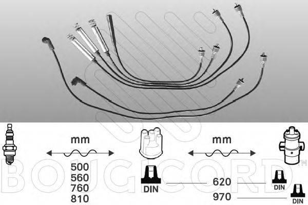 BOUGICORD 4123 Комплект дротів запалювання