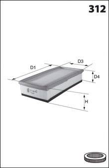 MECAFILTER ELP3859 Повітряний фільтр