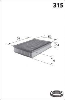 MECAFILTER ELP9045 Повітряний фільтр