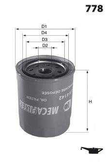 MECAFILTER ELH4142 Масляний фільтр