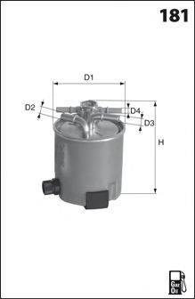 MECAFILTER ELG5346 Паливний фільтр