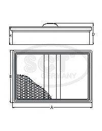 SCT GERMANY SB666 Повітряний фільтр
