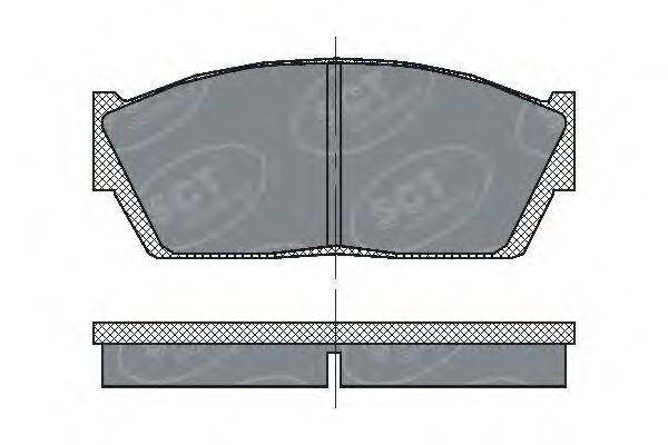SCT GERMANY SP120PR Комплект гальмівних колодок, дискове гальмо