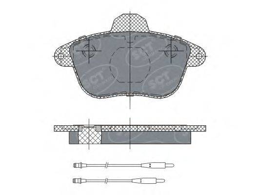 SCT GERMANY SP295PR Комплект гальмівних колодок, дискове гальмо