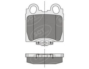 SCT GERMANY SP345PR Комплект гальмівних колодок, дискове гальмо