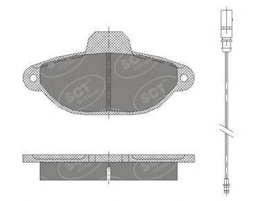 SCT GERMANY SP414PR Комплект гальмівних колодок, дискове гальмо