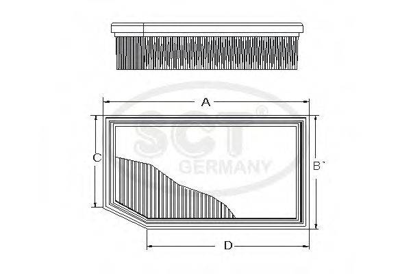 SCT GERMANY SB2284 Повітряний фільтр