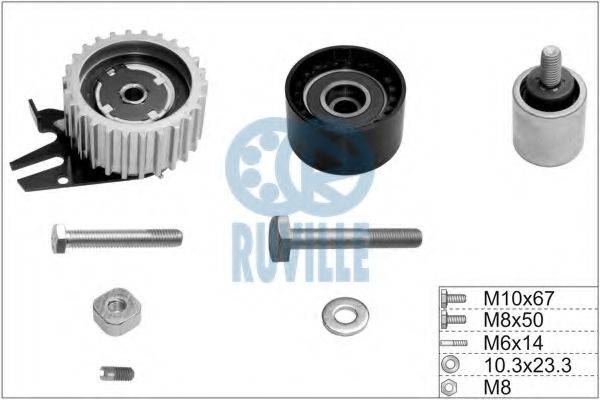 RUVILLE 5603652 Комплект роликів, зубчастий ремінь