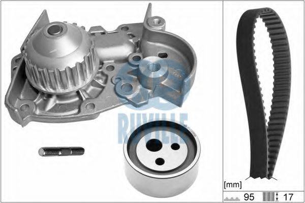 RUVILLE 55500702 Водяний насос + комплект зубчастого ременя