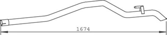 DINEX 53796 Труба вихлопного газу
