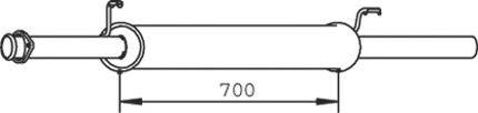 DINEX 32311 Середній глушник вихлопних газів