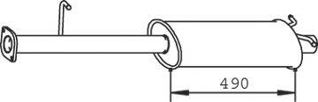 DINEX 32312 Середній глушник вихлопних газів
