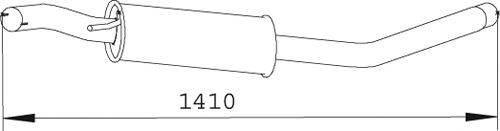 DINEX 74328 Середній глушник вихлопних газів