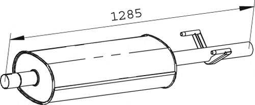 DINEX 74344 Середній глушник вихлопних газів