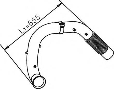 DINEX 54179 Труба вихлопного газу