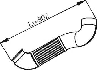 DINEX 54197 Труба вихлопного газу