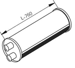 DINEX 80447 Середній глушник вихлопних газів