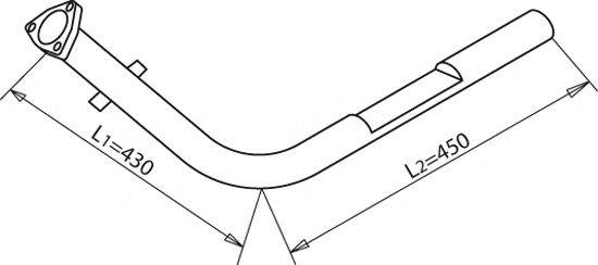 DINEX 50161 Труба вихлопного газу
