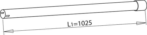 DINEX 50608 Труба вихлопного газу