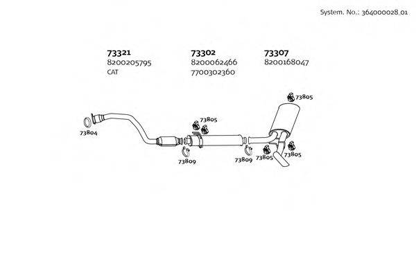 DINEX 36400002801 Система випуску ОГ