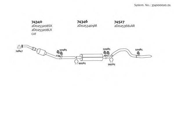 DINEX 37400002001 Система випуску ОГ