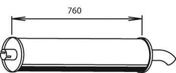 DINEX 29303 Середній/кінцевий глушник ОГ