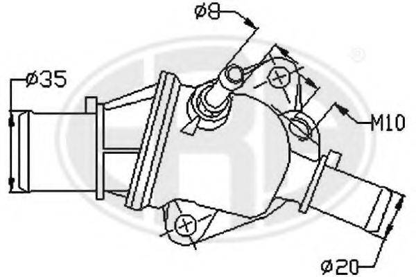 ERA 350094 Термостат, охолоджуюча рідина