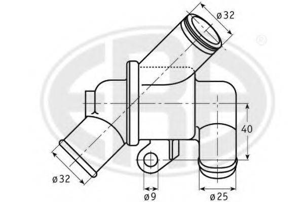 ERA 350165 Термостат, охолоджуюча рідина
