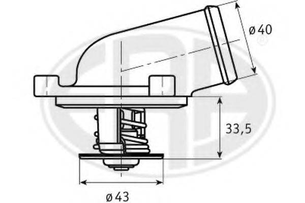 ERA 350254 Термостат, охолоджуюча рідина