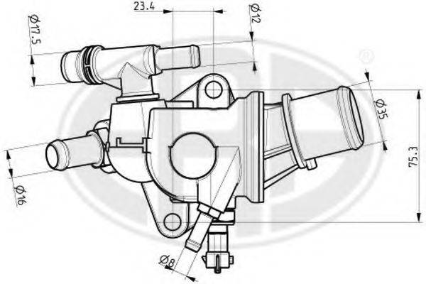 ERA 350331 Термостат, охолоджуюча рідина