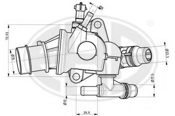 ERA 350332 Термостат, охолоджуюча рідина