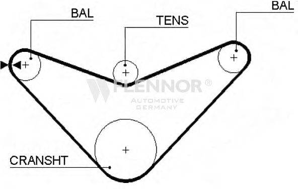 FLENNOR 4124V Ремінь ГРМ