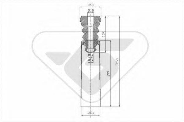 HUTCHINSON KP043 Пилозахисний комплект, амортизатор