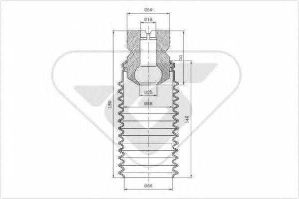 HUTCHINSON KP056 Пилозахисний комплект, амортизатор