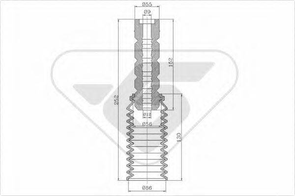 HUTCHINSON KP062 Пилозахисний комплект, амортизатор