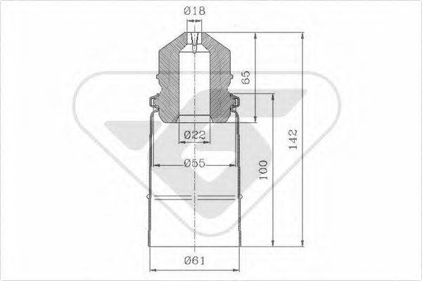 HUTCHINSON KP076 Пилозахисний комплект, амортизатор