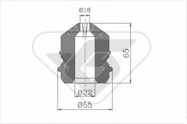 HUTCHINSON KP090 Пилозахисний комплект, амортизатор