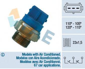 FAE 38330 Термивимикач, вентилятор радіатора