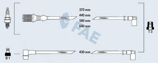 FAE 83160 Комплект дротів запалювання