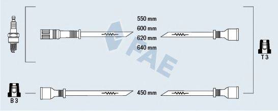 FAE 83270 Комплект дротів запалювання