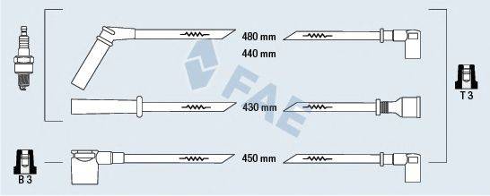 FAE 83561 Комплект дротів запалювання