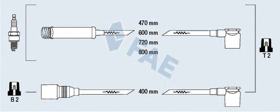 FAE 83570 Комплект дротів запалювання