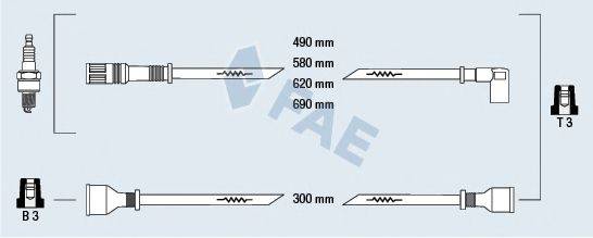 FAE 83720 Комплект дротів запалювання